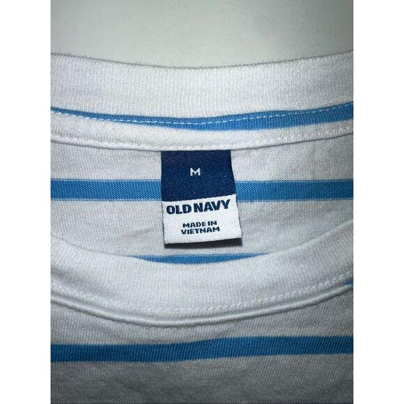 Old Navy EveryWear Crew-Neck Striped T-Shirt – Baby Blue & White, Women’s Size M - Picture 2 of 5